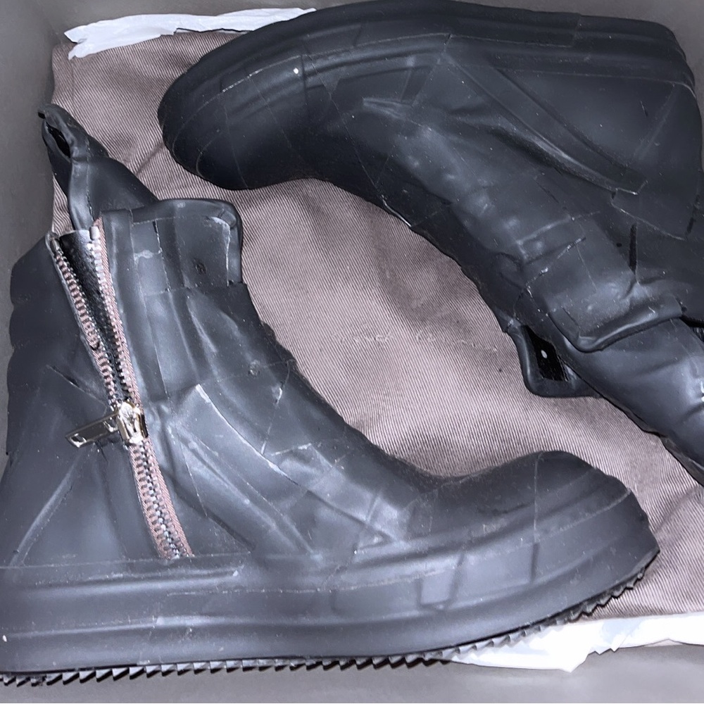 Rick owens leather high boot sneaker